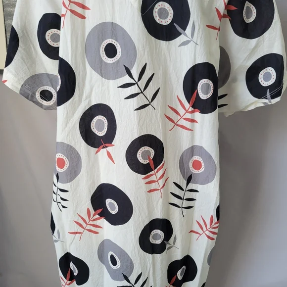 Gudrun Sjoden Julie Cotton Voile Floral V Neck Dress L - Picture 12 of 15